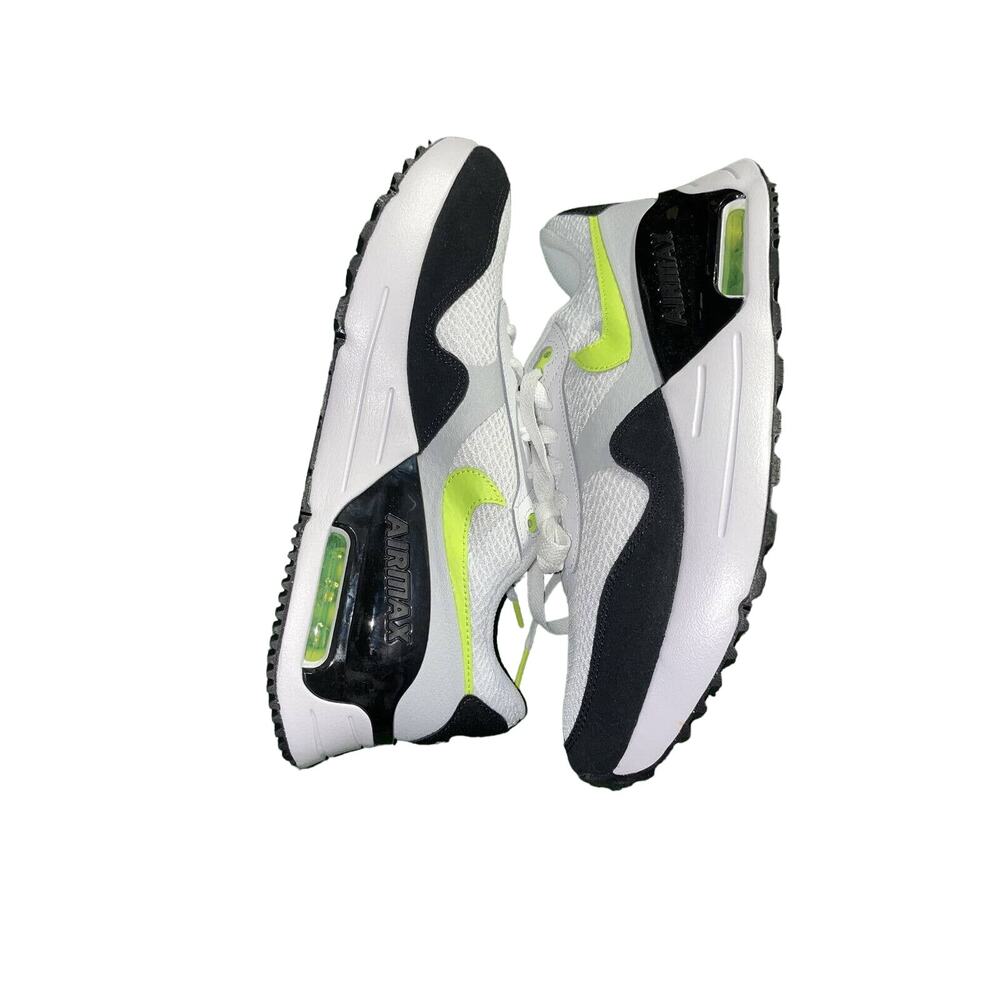 Nike Air Max System Shoes White Black Volt DM9537-100 New Men Size 9.5 no lid